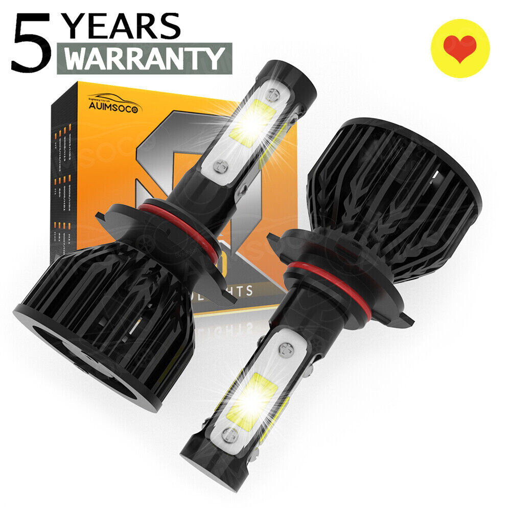 9005 Led Headlight Replace Halogen Hi/Lo Bulbs 6000K For Dodge Charger 2016-2019