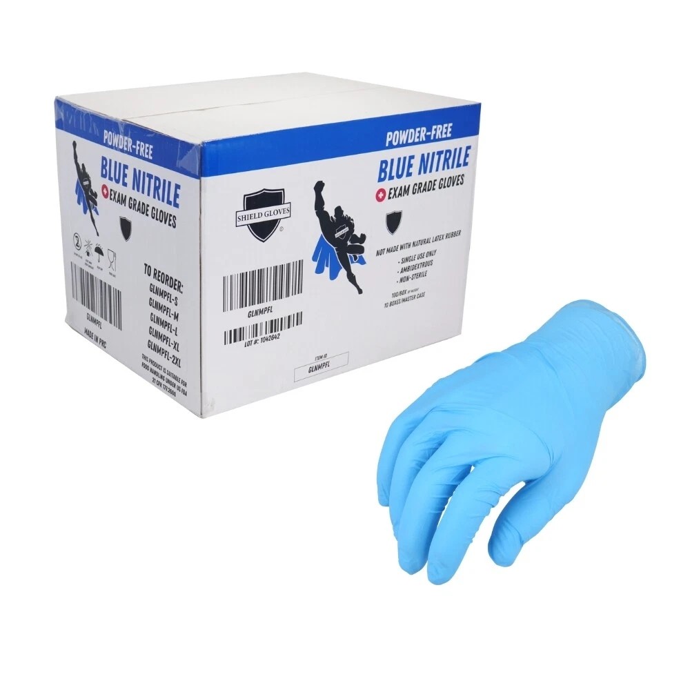 96000 Pcs Blue Nitrile Exam Gloves Chemo-Rated Powder-Free 4 Mil Medical Grade