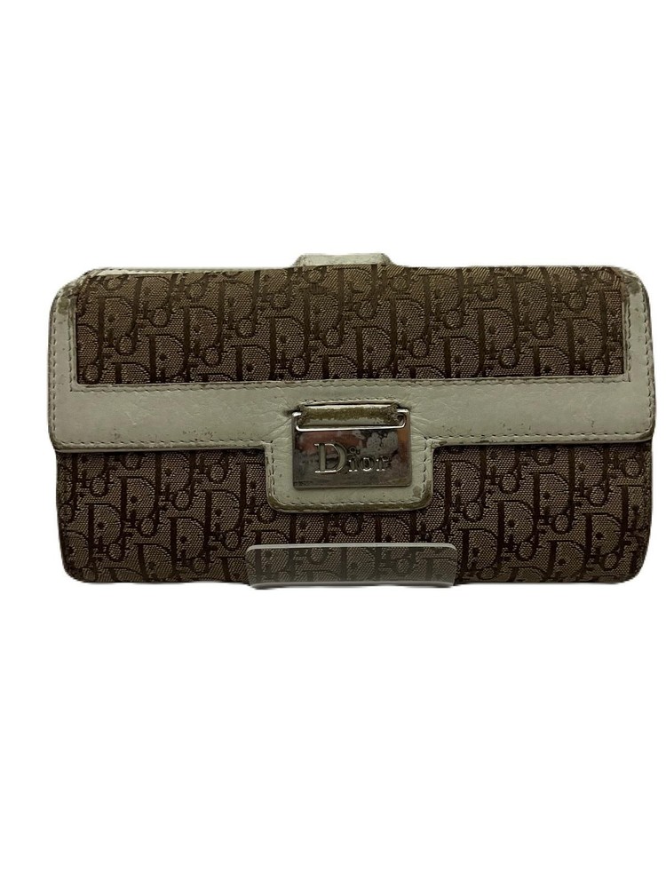 Dior Brown Leather Long Wallet Pre-Owned E0319-33