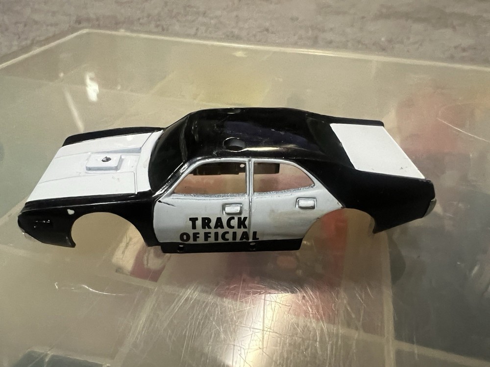 Official Tyco black & white slot car track body