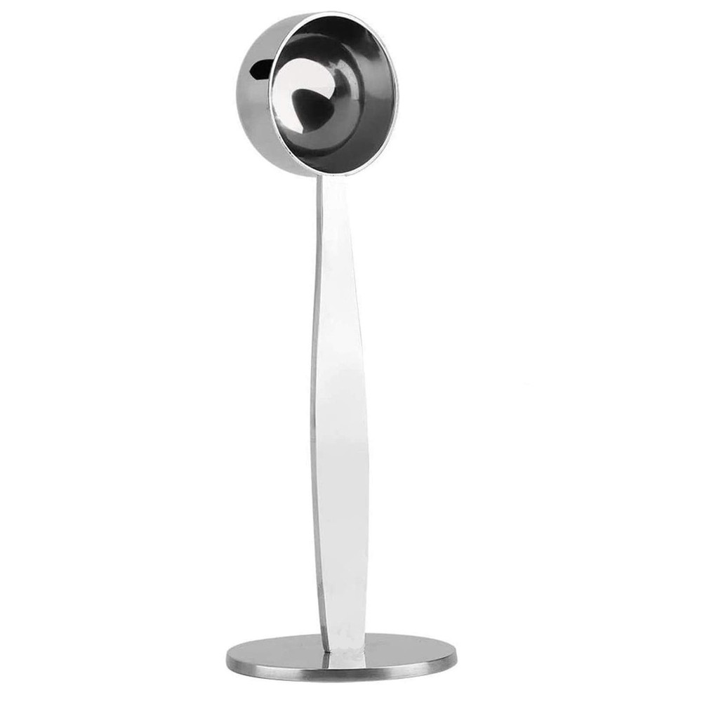 Espresso Scoop with Tamper 2 In 1 Stainless Steel Coffee Tamping Silver