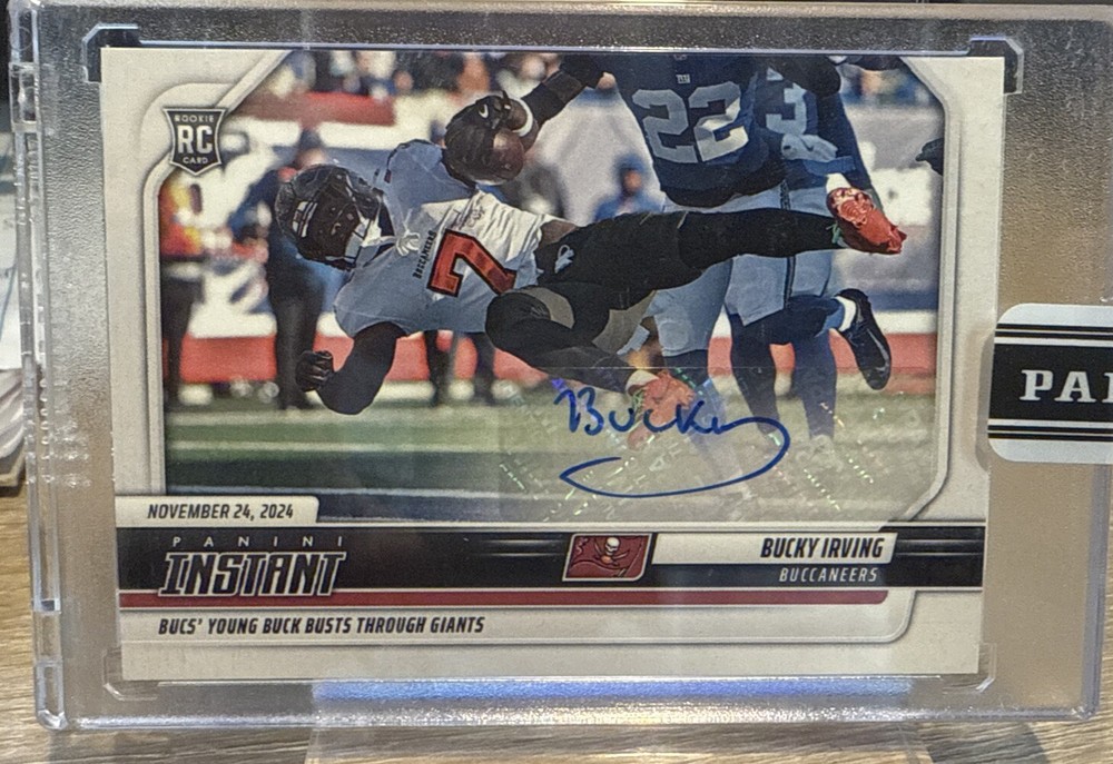 Bucky Irving 2024 Panini Instant #168 Rookie RC AUTO SP #d /99 - Tampa Bay Bucs