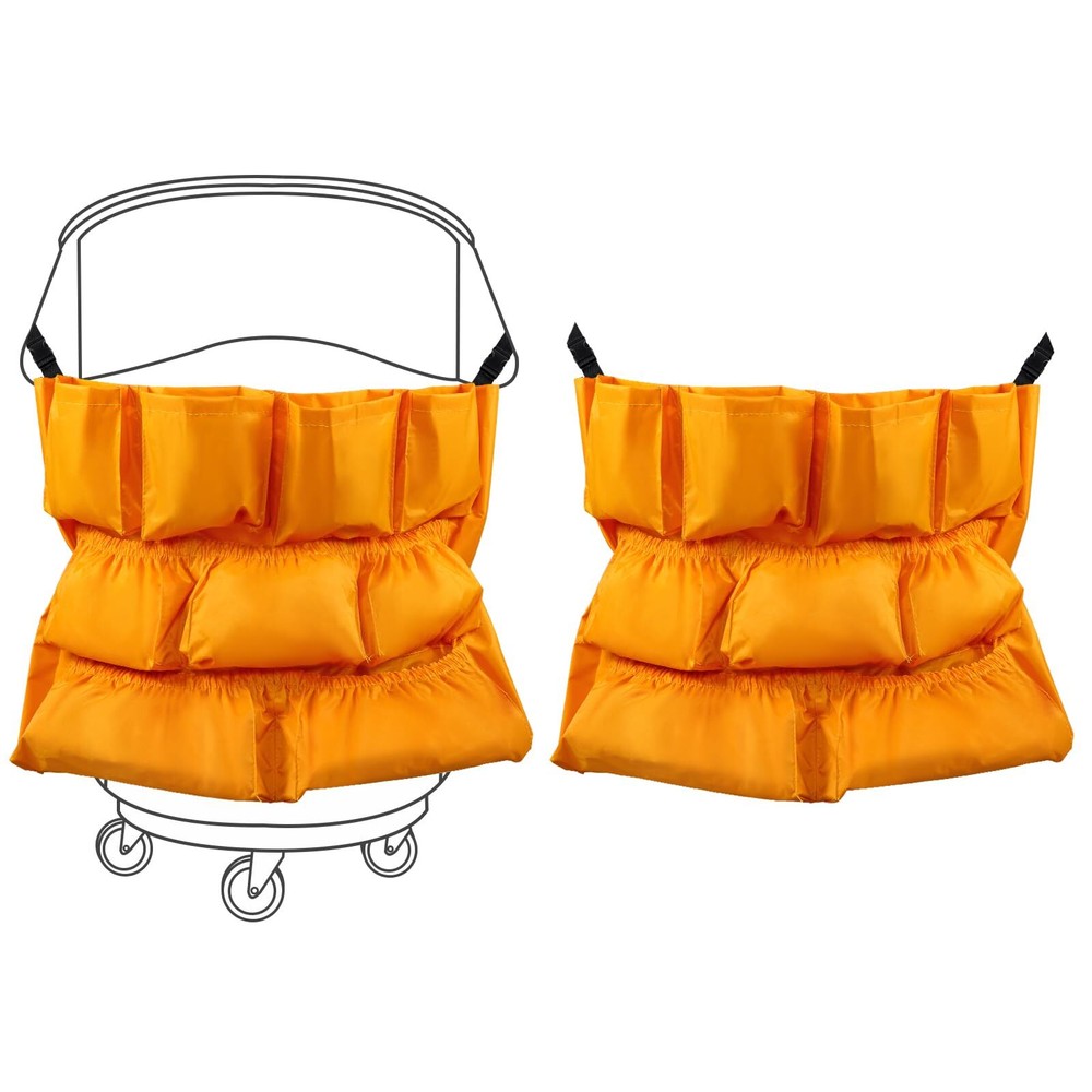 2 Pcs Trash Can Caddy Bag, 12 Pockets Garbage Bin Caddy Organizer Bag for Cle...