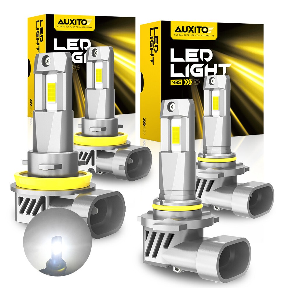 2X AUXITO Upgraded H8/H11/H9 LED Headlight Bulb Xenon White 24000LM Lamps CANBUS