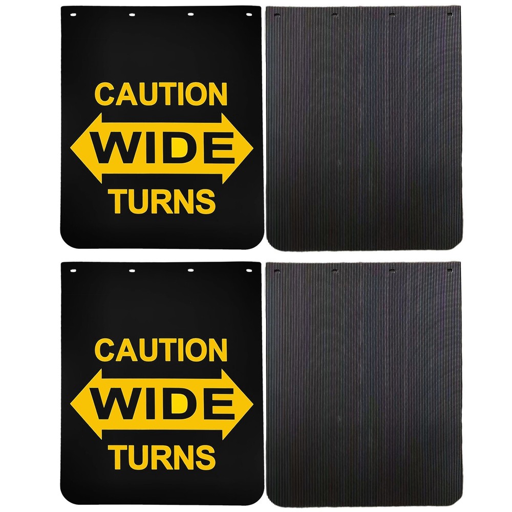 24x30 Black PVC Polymer Semi Truck Mud Flaps 2 Pairs Tractor Trailer