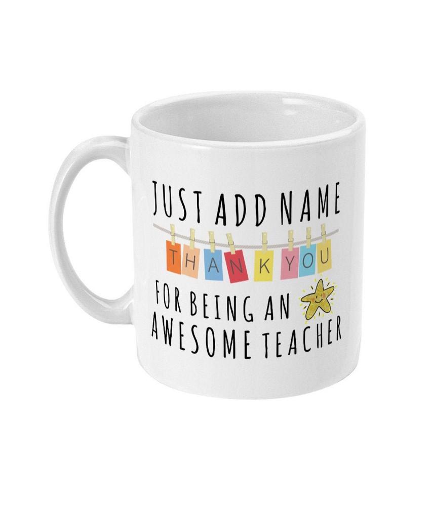 Thank You Teacher Gift Personalised Thankyou Teacher Mug Thank You Gift For