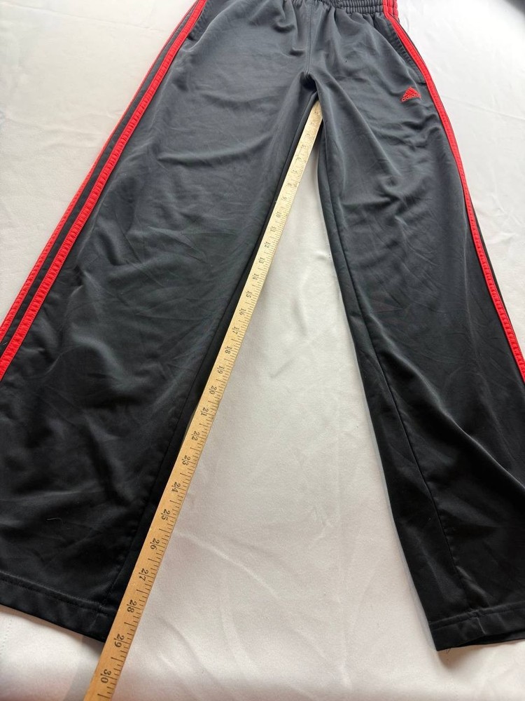Vintage Y2k Adidas Sweatpants Mens Small Black Red Striped Athleisure Outdoor