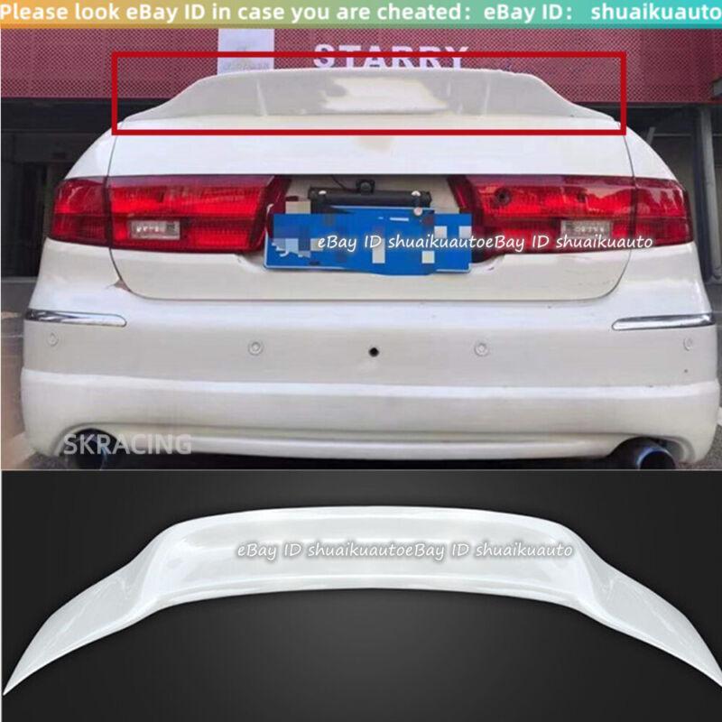 2003-2007 Honda Accord Sedan R-Style Pearl White Trunk Lip Spoiler Wing