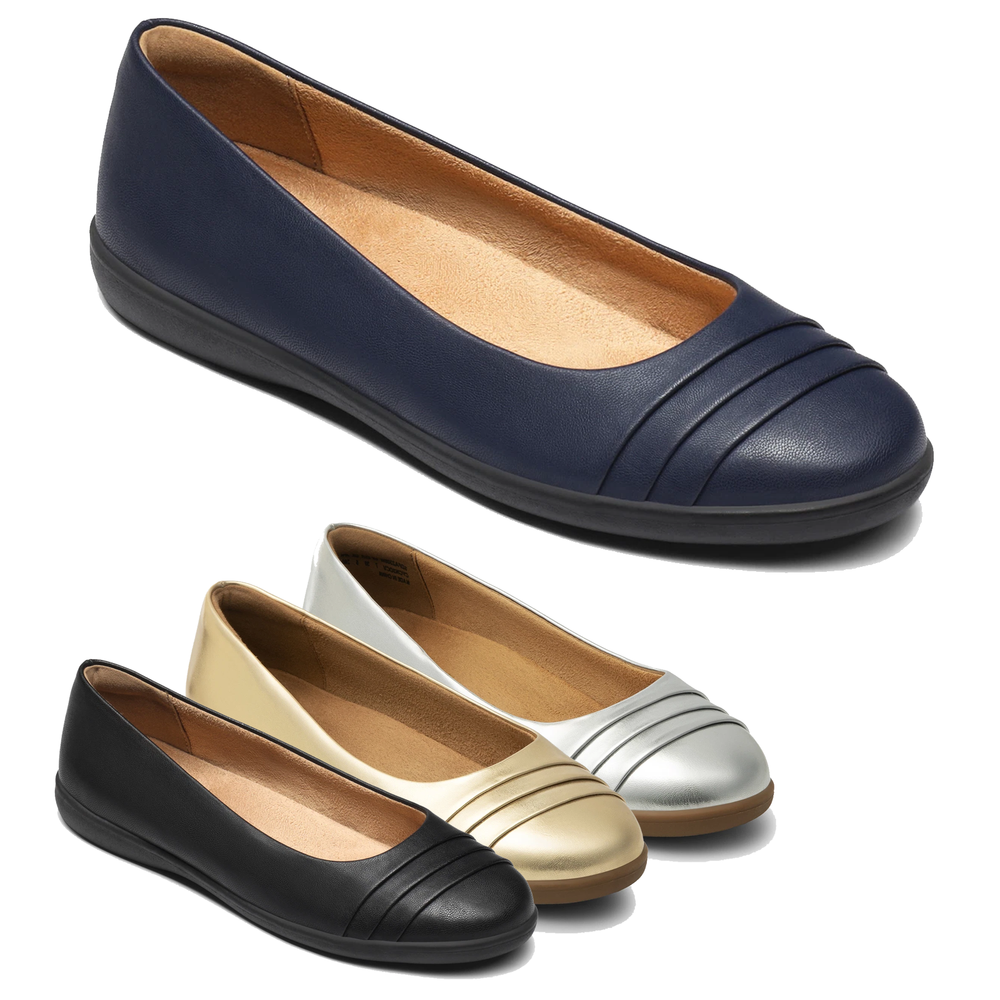 Women Round Toe Slip On Ballet Flats Comfortable Office Casual Flats Shoes