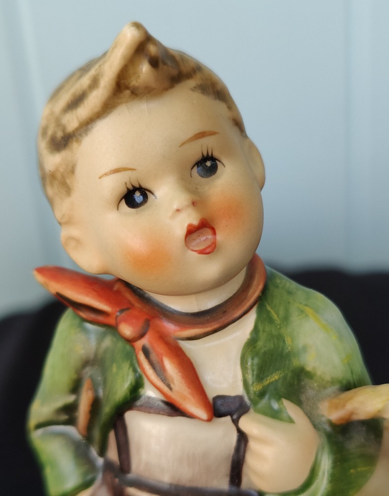 Goebel Hummel Figurine ~ Village Boy Paper Title ~ Boy with Basket