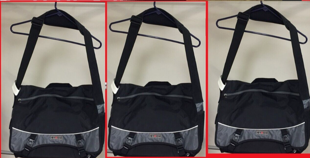 3-Pack Black Messenger Rucksack for Laptop School Travel Clearance Sale-image