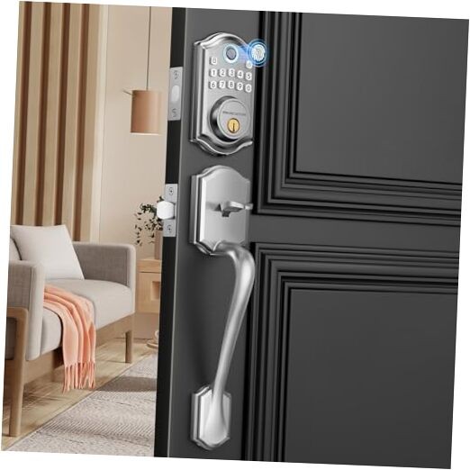 Smart Keyless Entry Fingerprint Door Lock with Electronic Handle Set