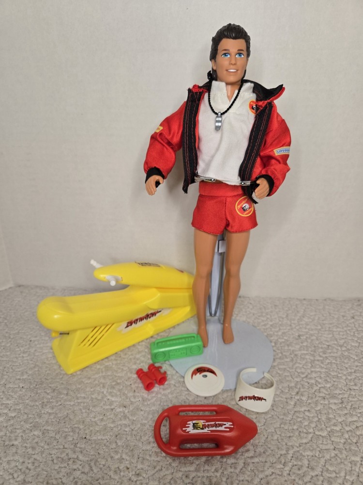 Ken Lifeguard Baywatch Barbie Mattel 1994 Doll w/ Accessories 13200 Complete