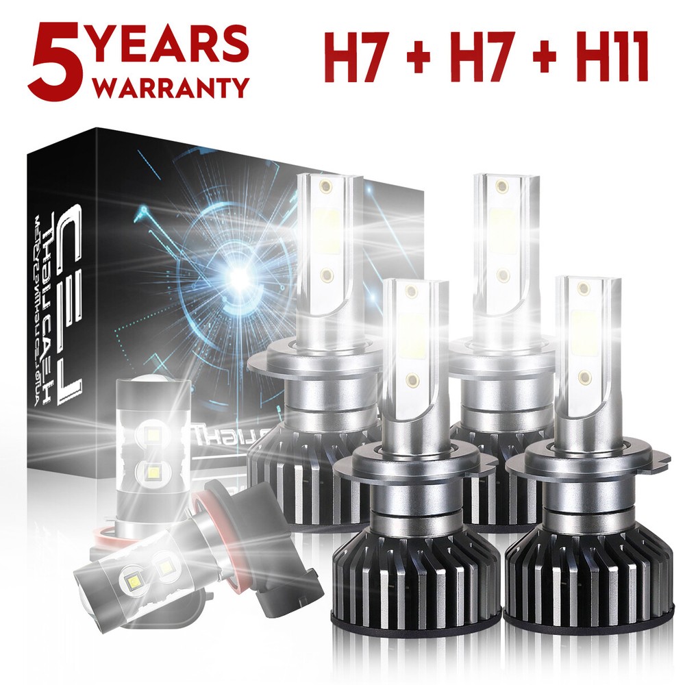 For BMW 323i 328i 335i 340i xDrive -6x 6000K White LED Headlight +Fog Lamp Bulbs
