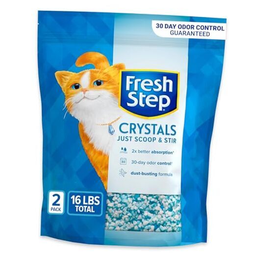 Crystal Cat Litter, Non-Clumping, Longest Unscented Original Crystals, 16 lb