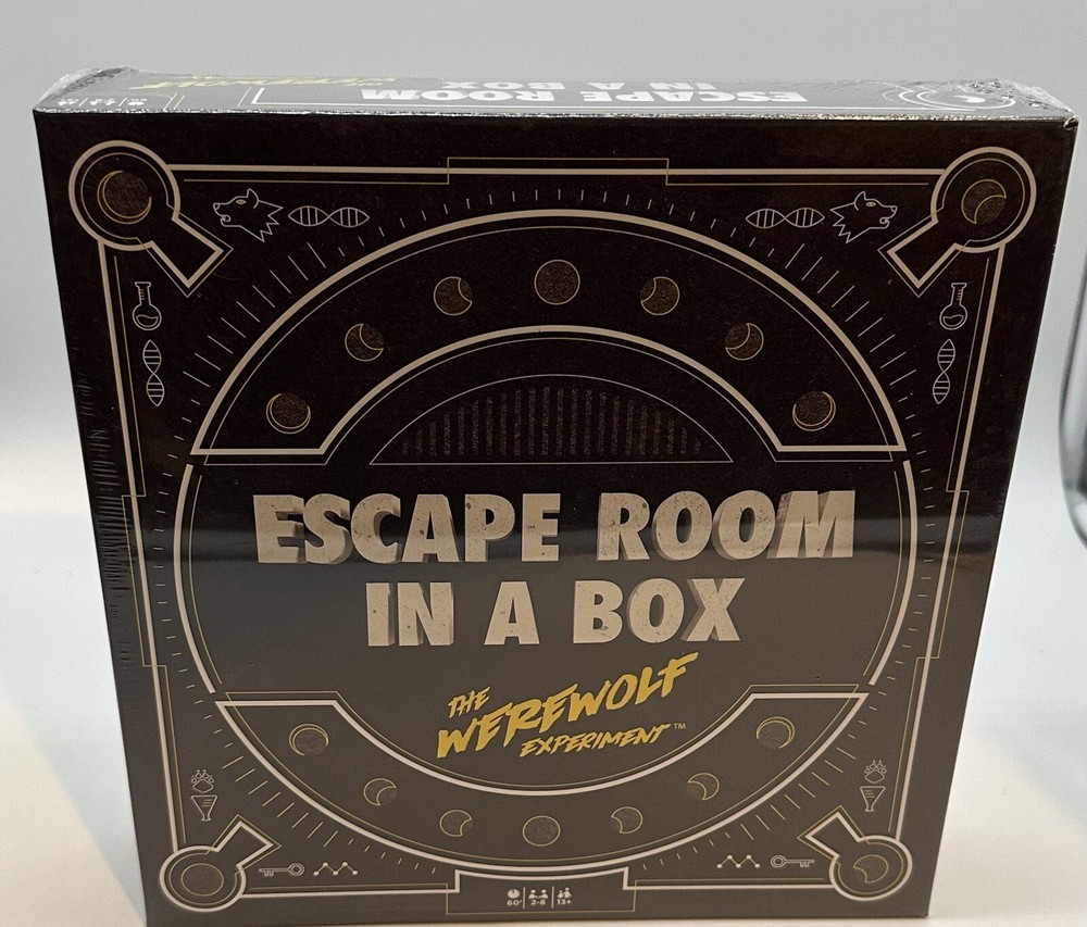 Mattel Escape Room In A Box  The Werewolf Experiment  Board Game Seal Seal Torn