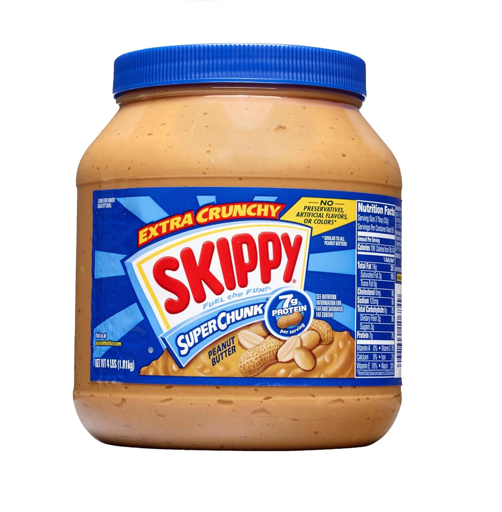 SKIPPY SUPER CHUNK Extra Crunchy Peanut Butter 64 Ounce
