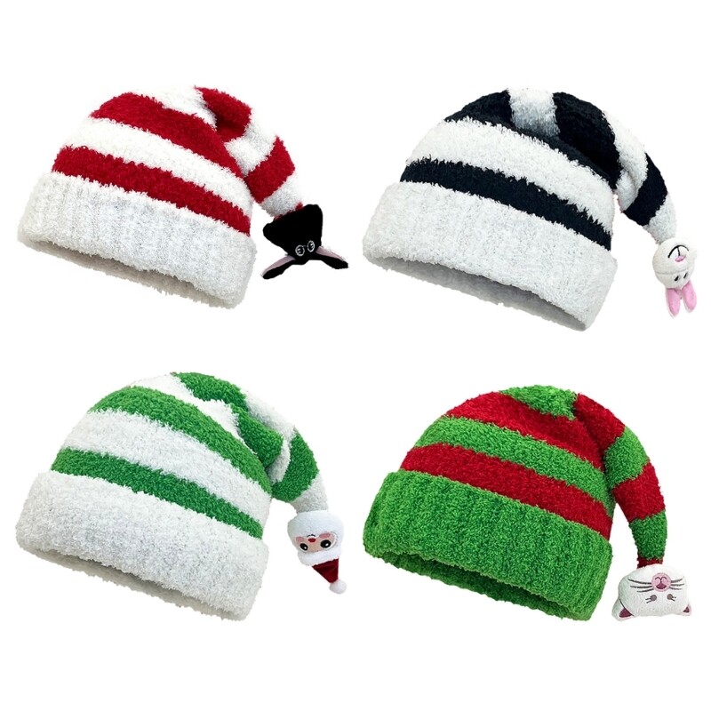 Christmas Hat Santa Kitten Skull Hat Turbans for Autumn Winter