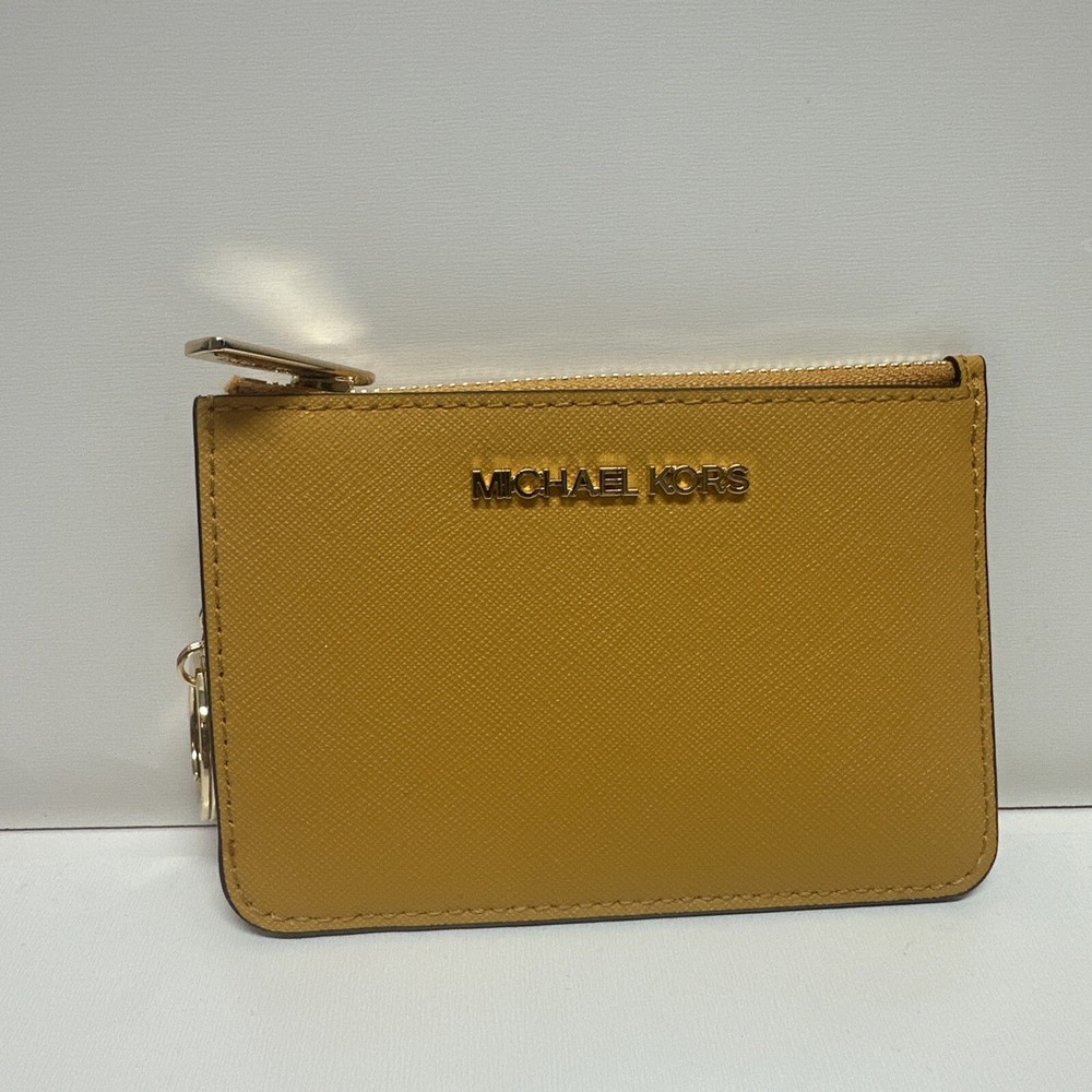 Michael Kors Jet Set Travel ID Key Holder Wallet in Golden Rod  