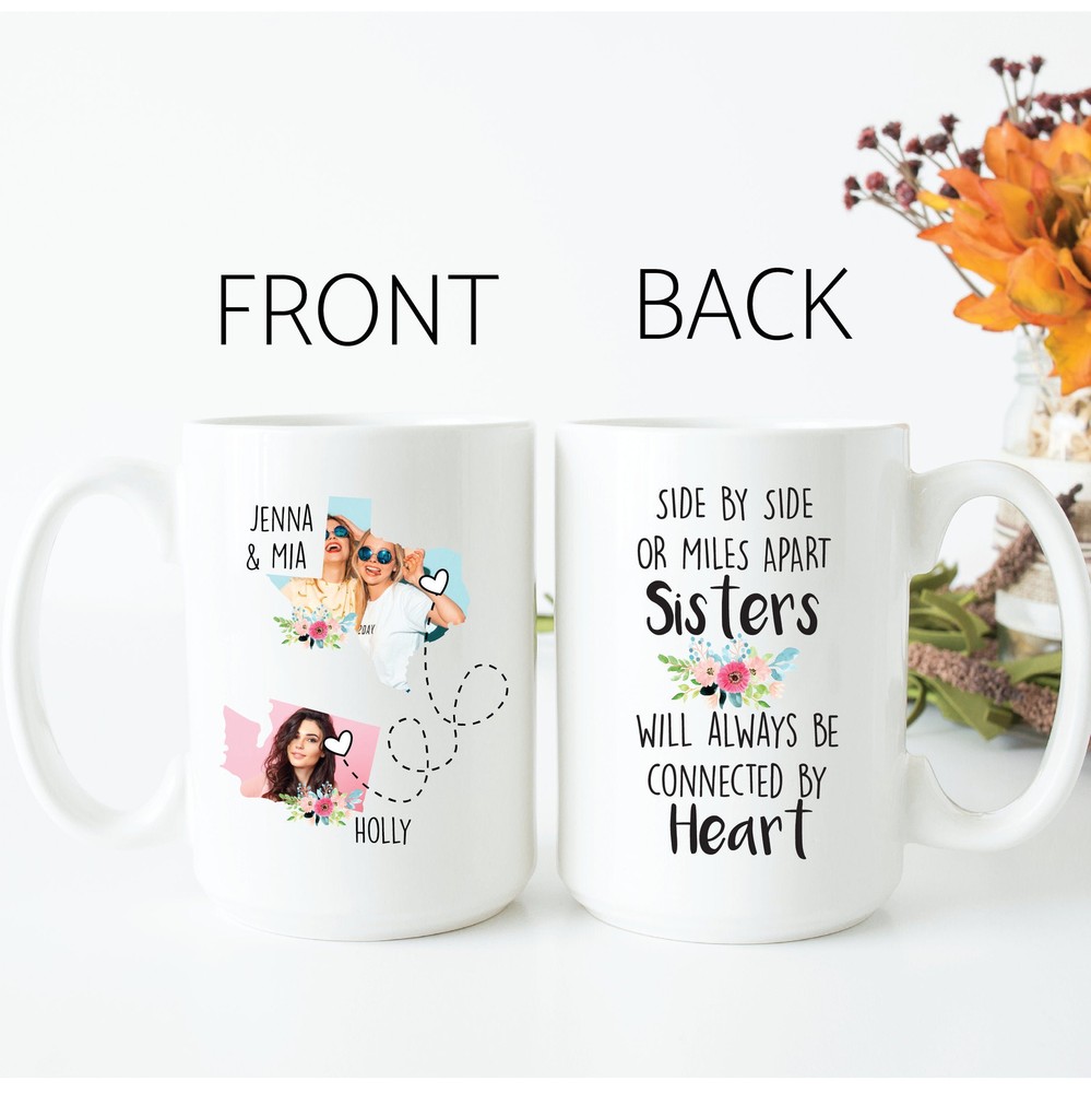 Personalized Sisters Cup Sister Moving Away Mug Best Sister Gift Long Distance