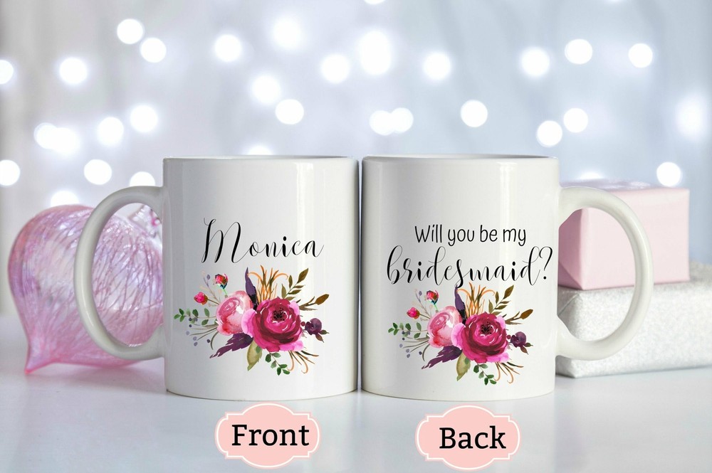 Personalized Bridesmaid Mug Bride Tribe Mug Maid Of Honor Proposal Custom