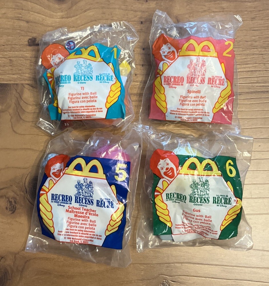 VTG Mcdonalds Toys Disney RECESS TJ Spinelli Gus And School Teacher NEW NOS