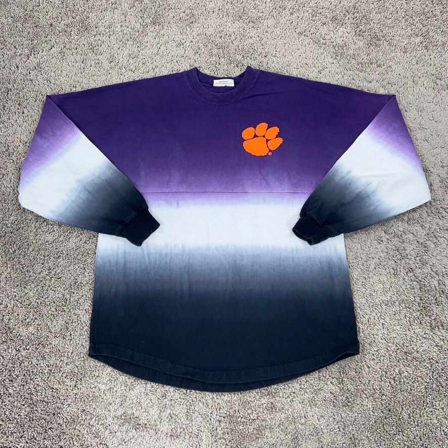 Clemson Tigers Ombre Spirit Jersey NCAA Adult Small Orange Purple Black  