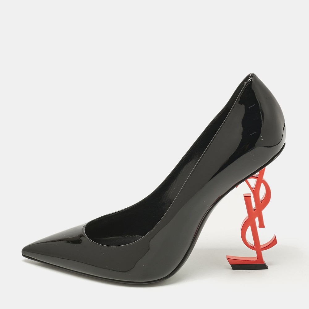 Saint Laurent Black Patent Leather Opyum Pumps EU 37