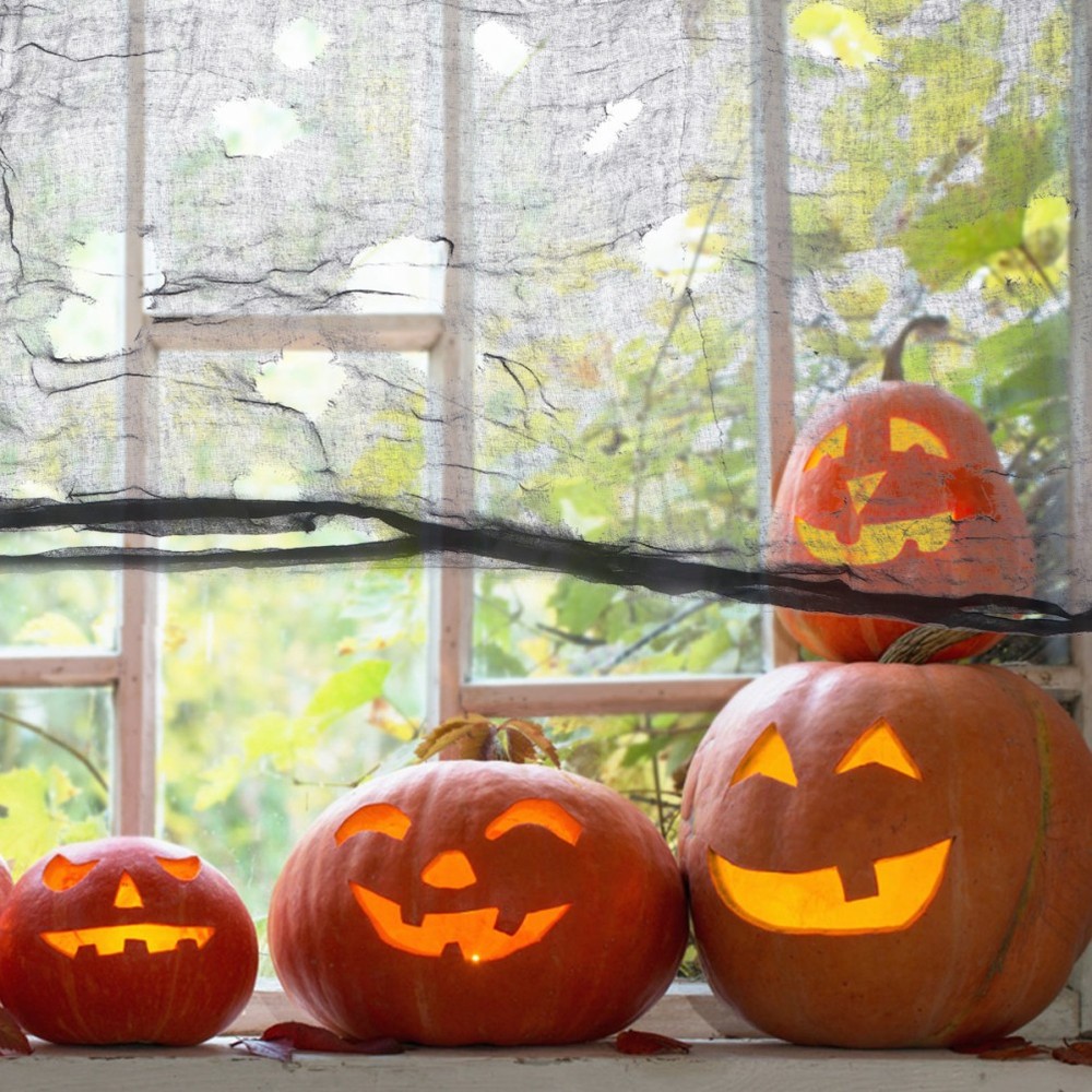 5 Pcs Spooky Cloth Creepy Halloween Decor Layout Props Gauze Fabric
