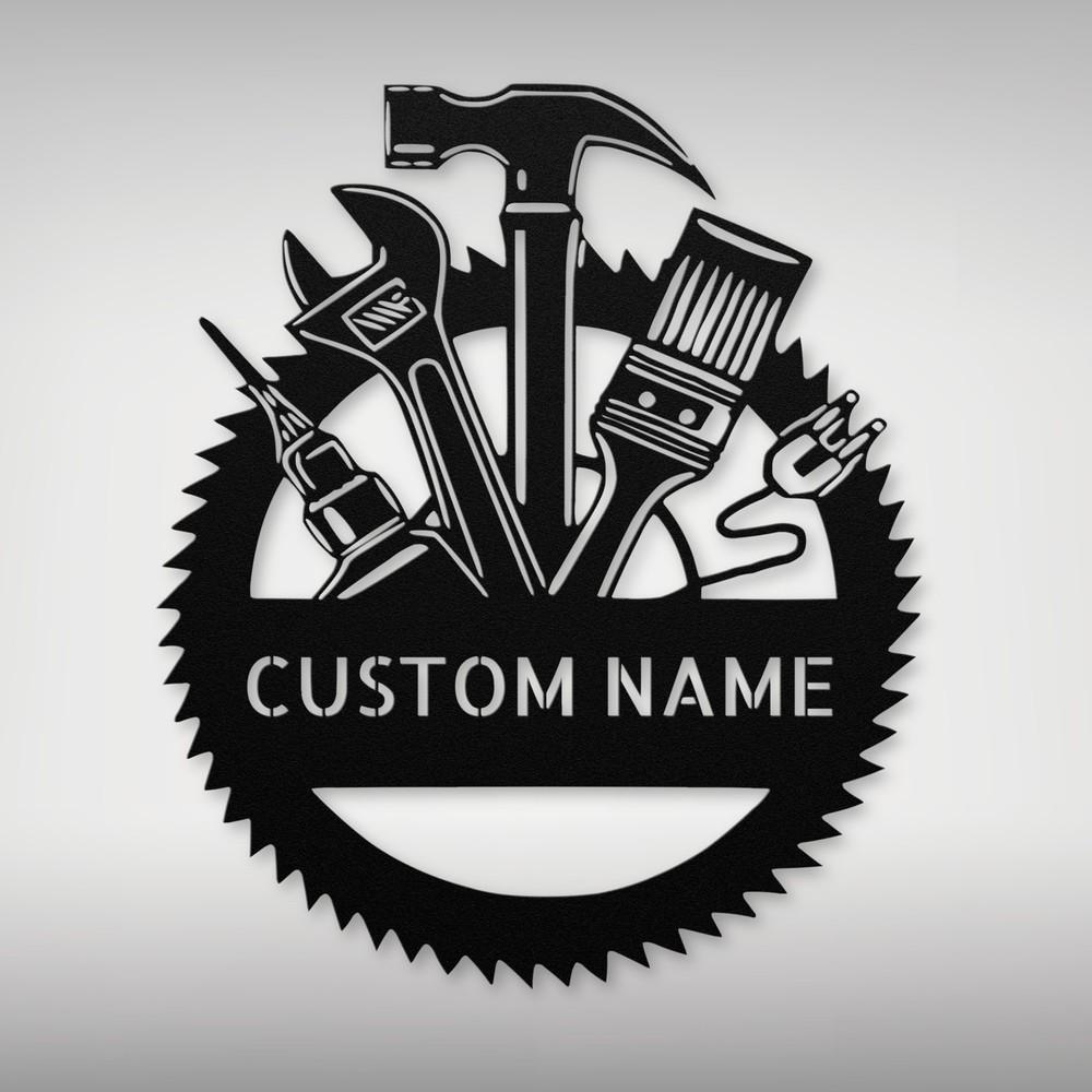 Custom Workshop Tools Metal Sign - Personalized Decor for DIY Lovers