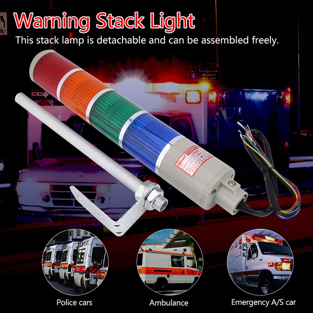 Stack Lamp Flash Warning Industrial Signal Light Indicator Red Green Yellow Blue