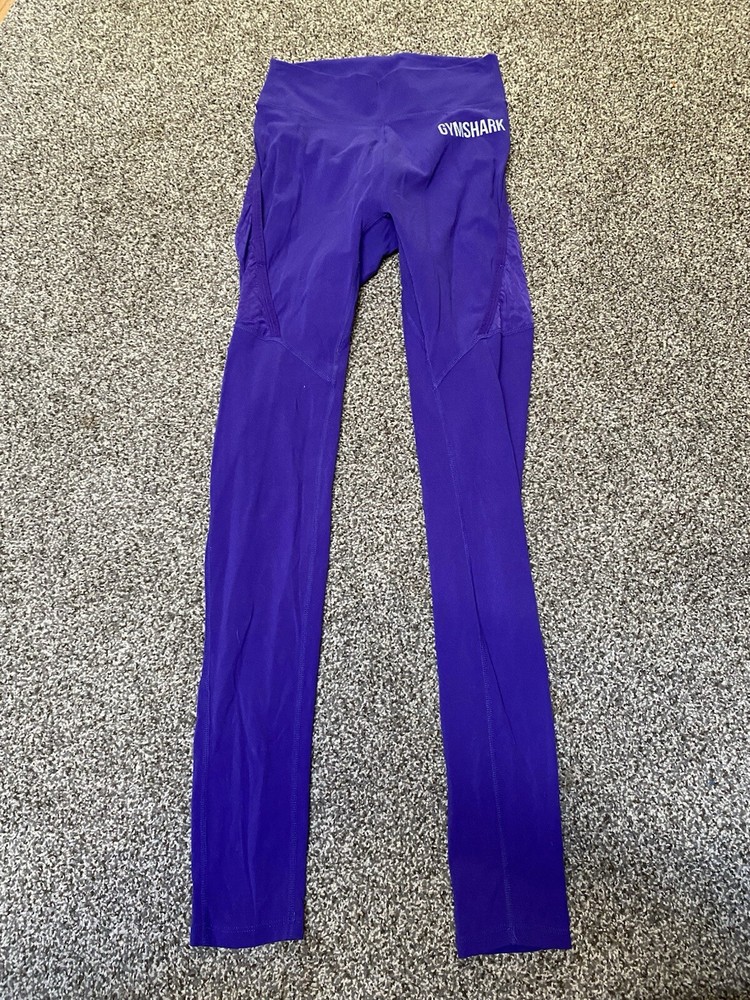 GYMSHARK Womens Moisture-Wicking Full-Length Leggings in Purple - Size Not Specified