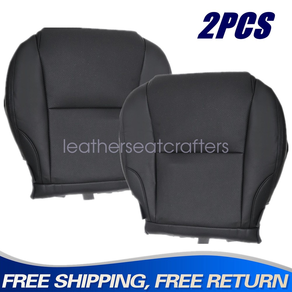 Black Perforated Front Bottom Seat Covers for 2010-2013 Lexus IS350 (2-Piece)