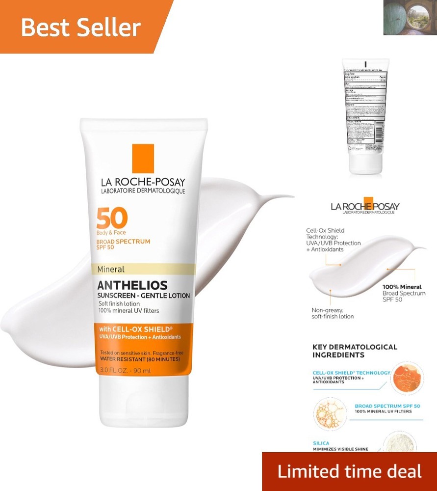 Anthelios SPF 50 Mineral Sunscreen Lotion - Lightweight & Travel-Size Protection