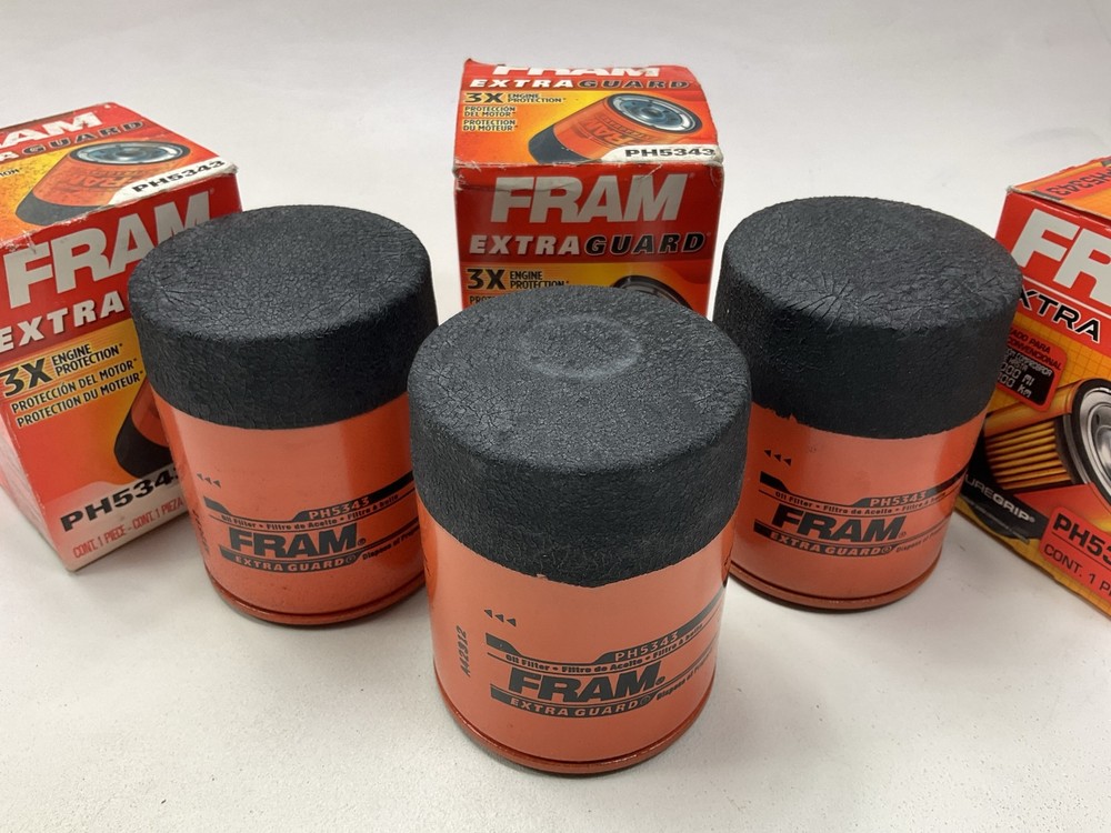 3 Pack Fram PH5343 High-Performance Engine Oil Filter