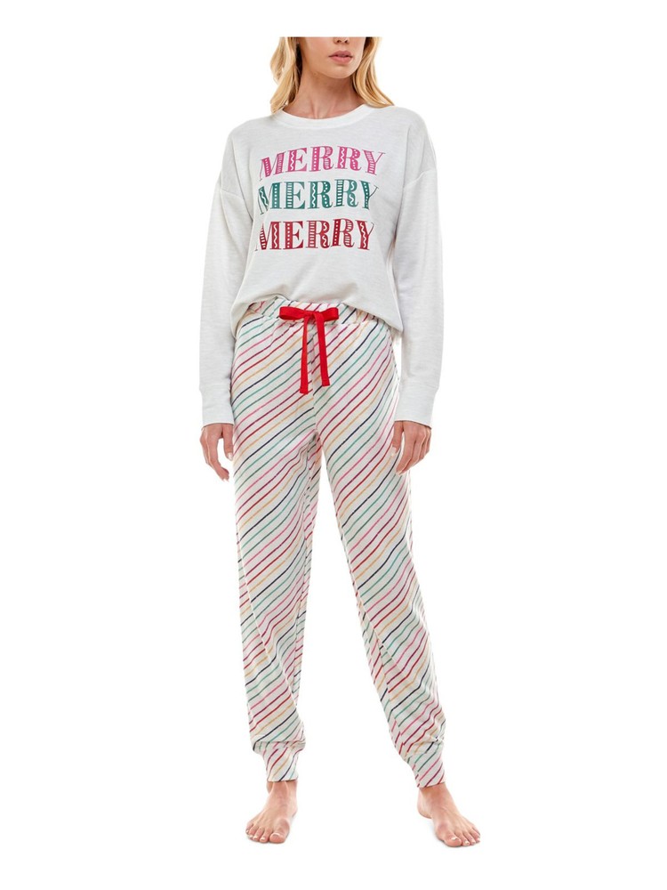 ROUDELAIN Women’s Gray Printed Holiday Sweatshirt Size S