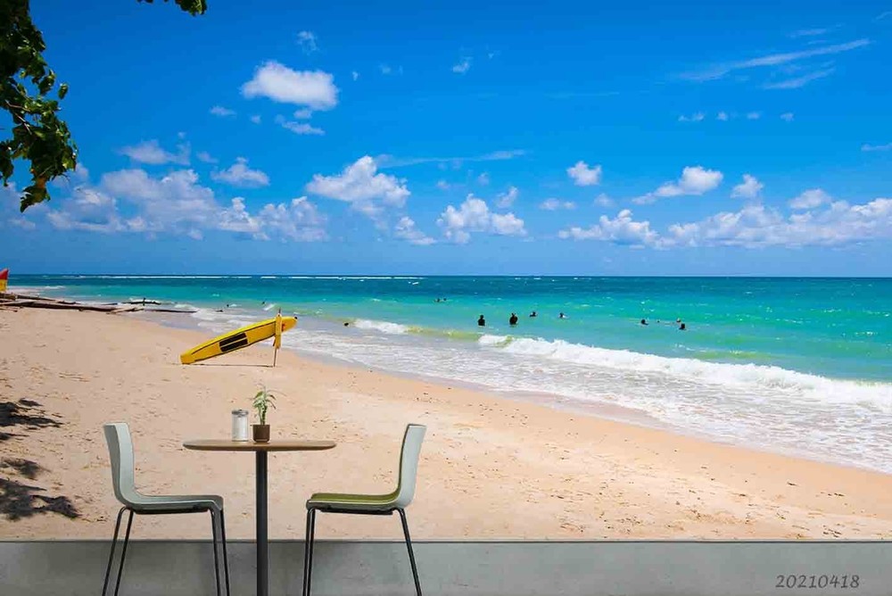 3D Sky Sea Beach Landscape Wall Murals Wallpaper Murals Wall Sticker