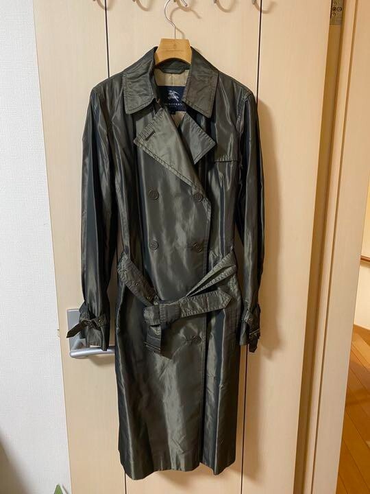 BURBERRY London Trench Coat 38 M Khaki Silk from japan