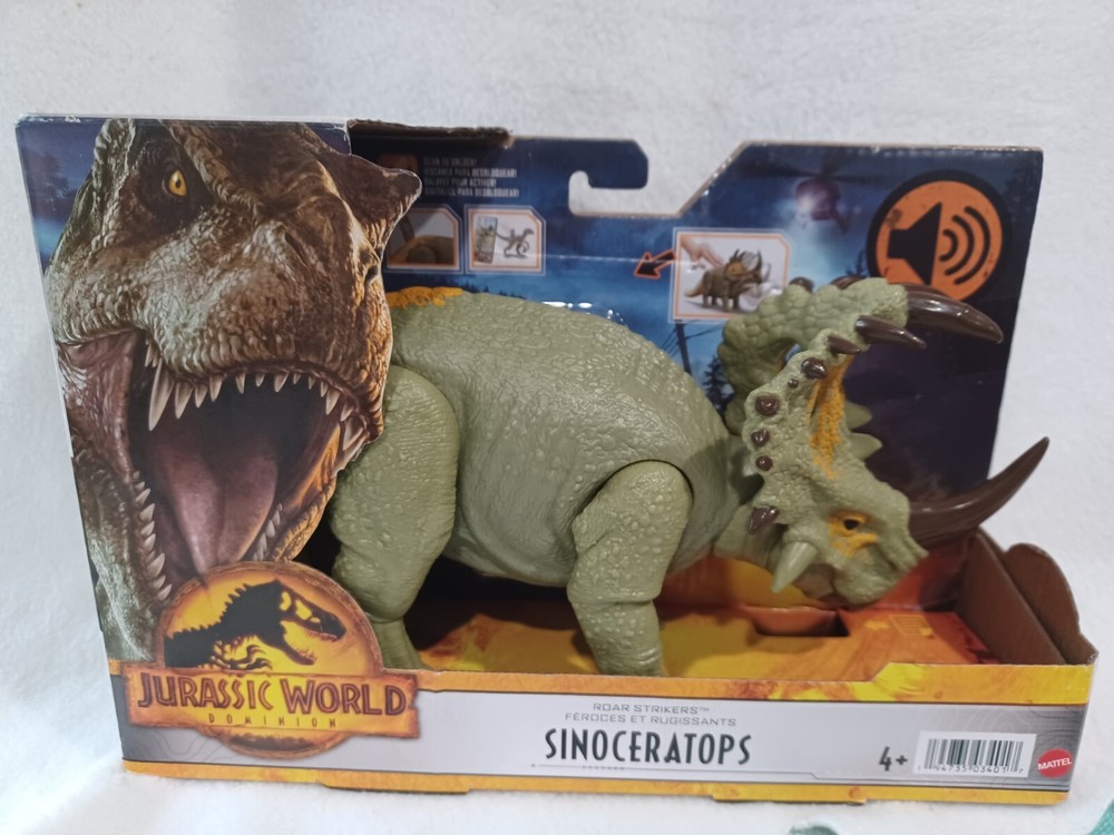 Jurassic World Dominion Roar Strikers SINOCERATOPS Dinosaur action toy Mattel