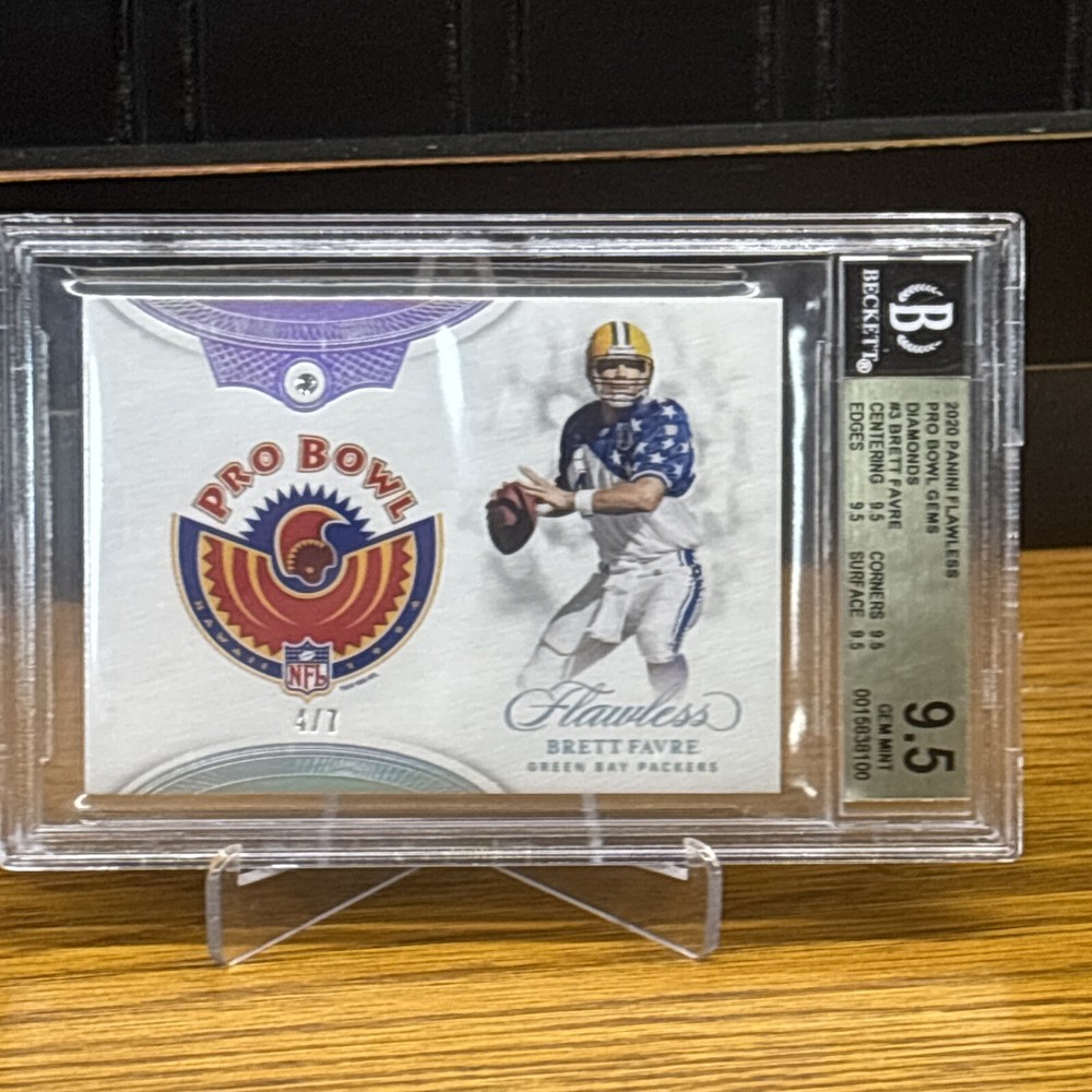 2020 FLAWLESS Brett Favre 4 /7 Jersey Match Pro Bowl Gems Diamonds 3 BGS 9.5