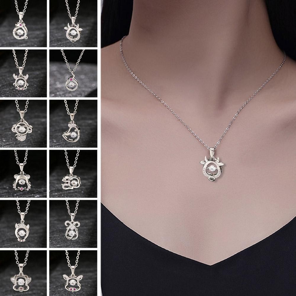 Necklace Twelve Zodiacs Spirit Necklace Titanium Steel Chain S8 Neck For S2A2