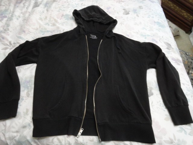 Women’s Black Time & Tru Full Zip Hoodie - Size L (12-14)