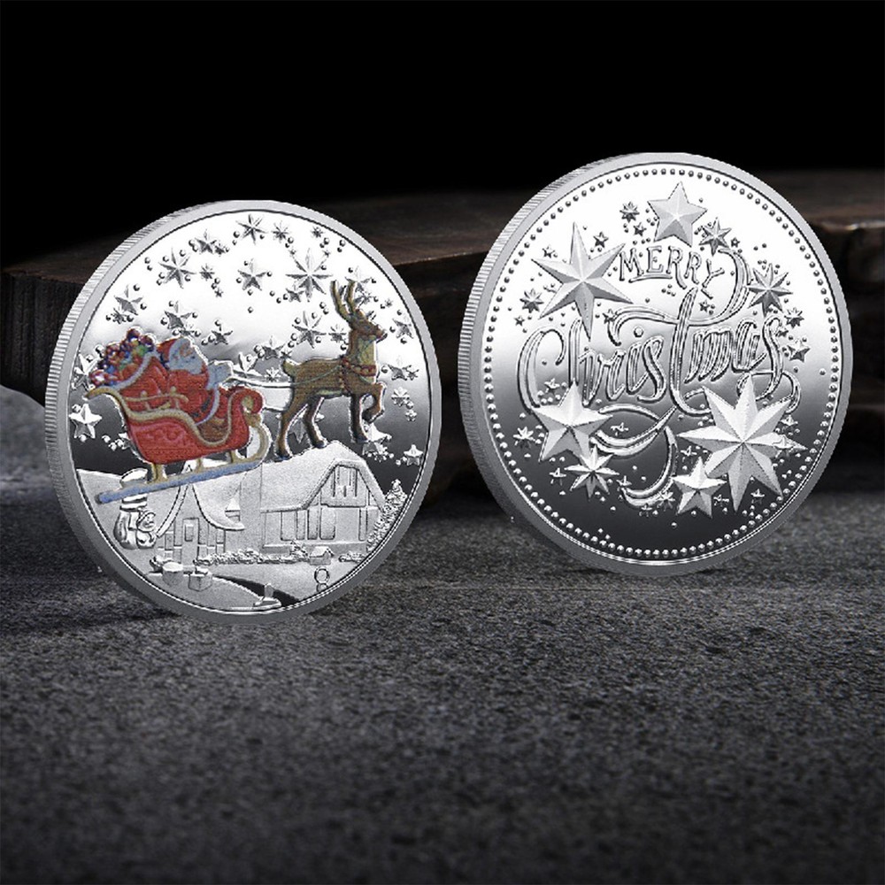 Commemorative Coin Santa Claus Merry Christmas Iron Souvenirs Collection