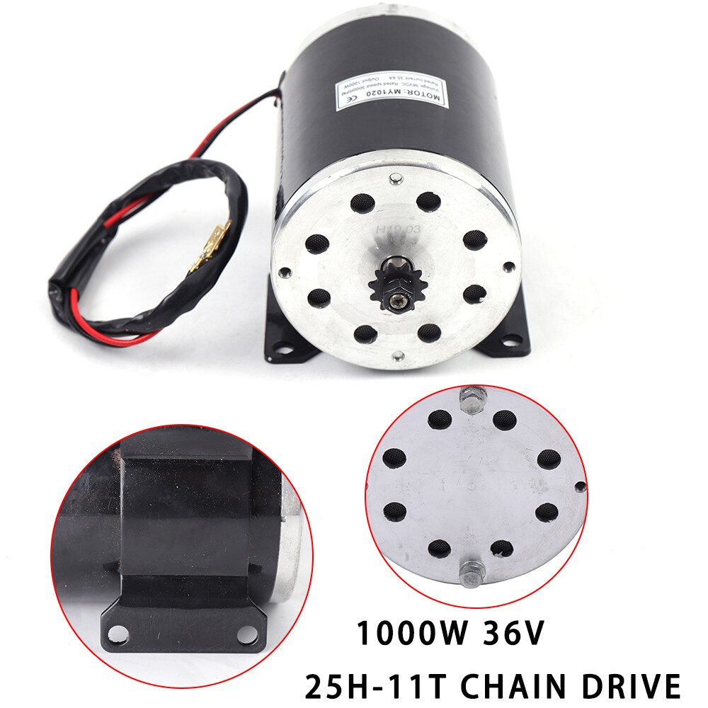 36V 1000W DC Brush Motor Electric Motor for Go Kart Quad Scooter MY1020 3000RPM