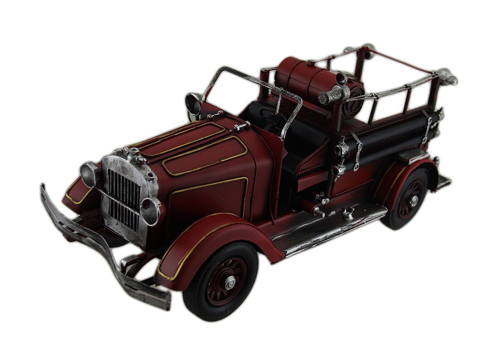 Scratch & Dent Red Antique Style Fire Engine 15 in. Vintage Finish Metal