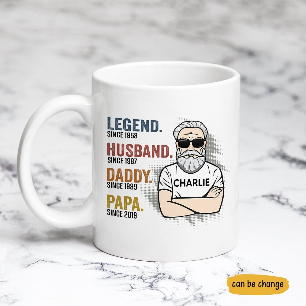 Legend Husband Daddy Papa Since Personalized Mug Dad Mug Dad Gifts Ideas