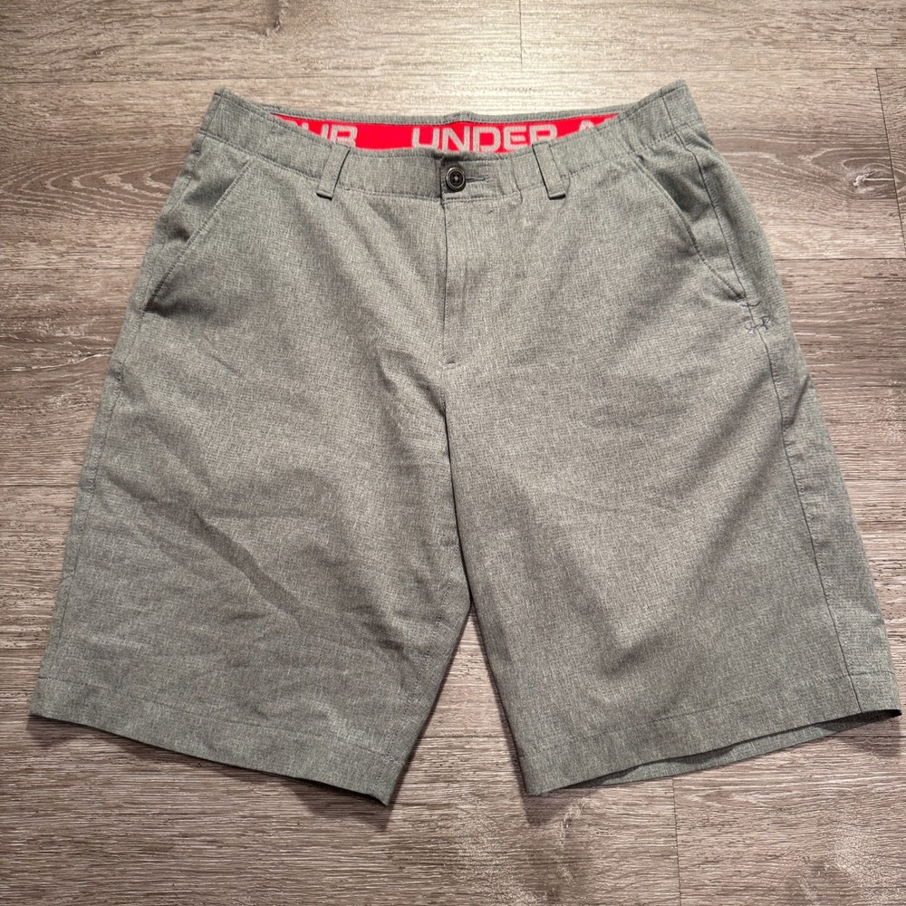 Under Armour Shorts Mens 34 Gray Stretch Performance 10