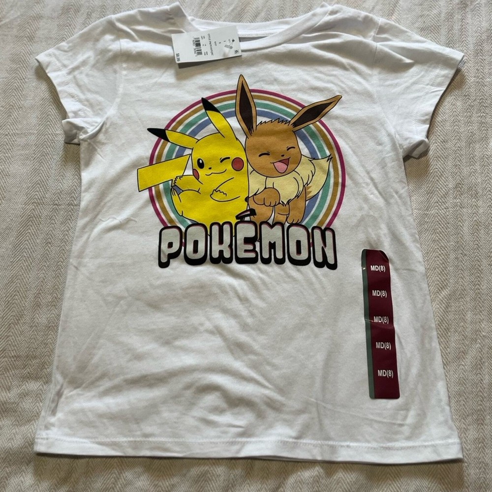 Pokemon Pikachu Eevee Laughing Dancing Kids - Graphic Print T-Shirt for Boys SzM