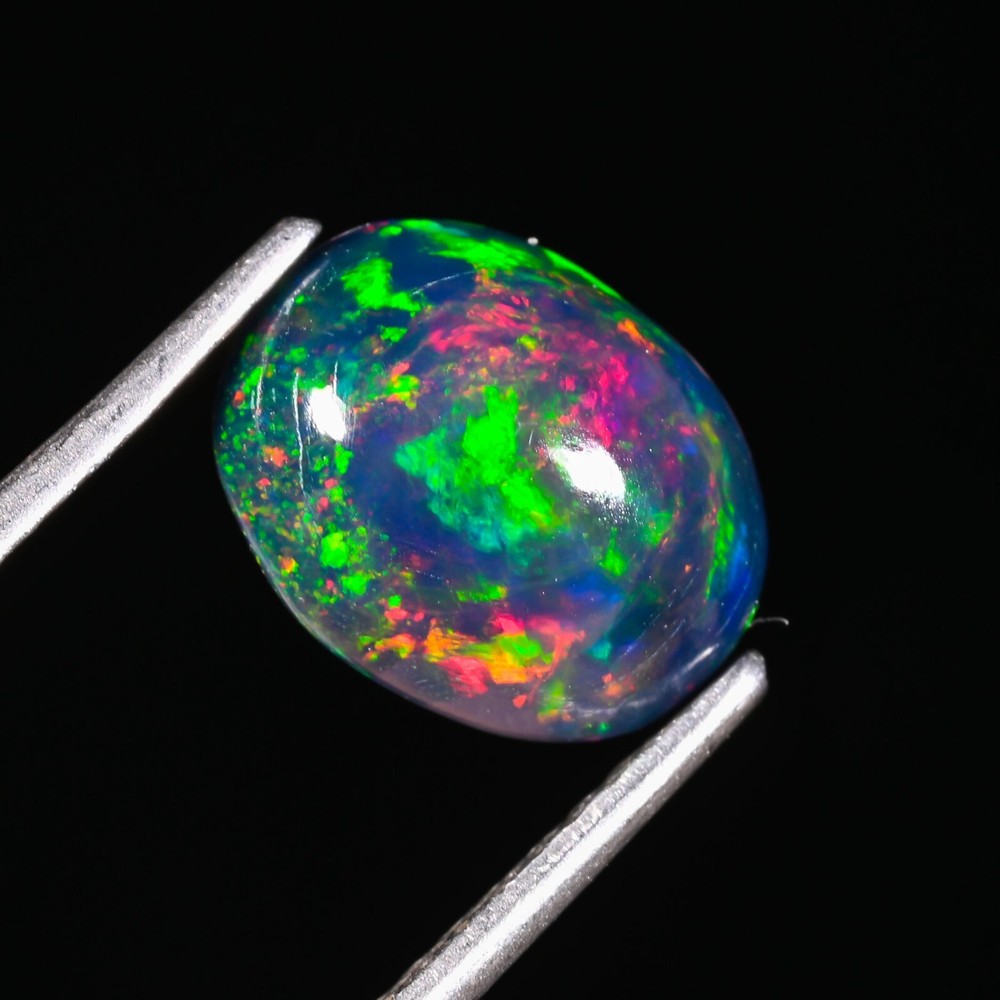 Natural Ethiopian Opal Cabochon Opal Jewelry Smooth Black Opal Cabochon