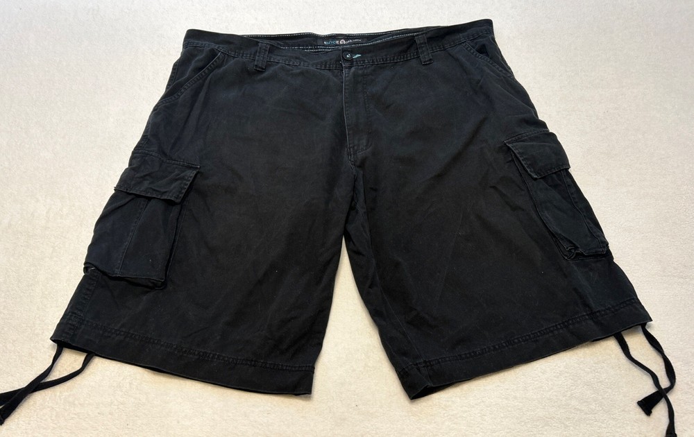 Enyce Men’s Cargo Shorts Size 48 Black Baggy Y2K Hip Hop Vintage Grunge